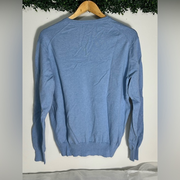 Peter Millar Pima Cotton Cashmere Blend Golf Sweater Quiet Luxury Light Blue M - Picture 4 of 10